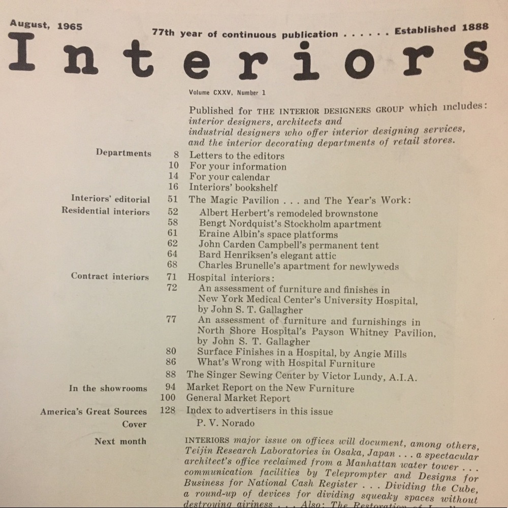 👀BOGO Free! August ´65 Interiors Magazine Vintage - Picture 4 of 14
